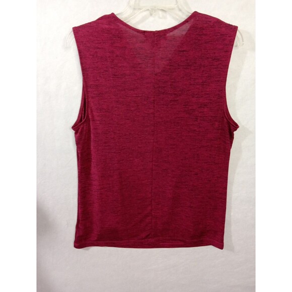 liz claiborne career top large Burgundy Sleeveless lined - Picture 7 of 8